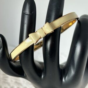 Kate Spade Gold and Cream Bow Bracelet